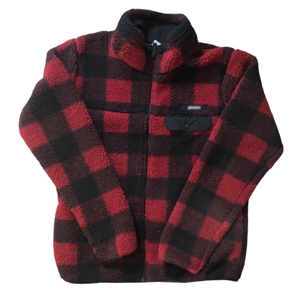 Columbia Other - Columbia Men’s Black and Red Sherpa Jacket Size Large